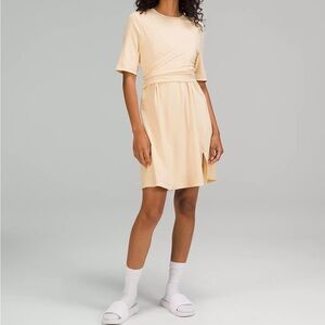 Lululemon Cotton Wrap-Front T-Shirt Dress
